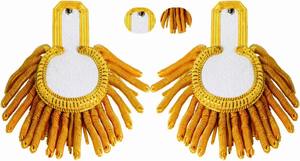 Regimiento de cordones dorados de alta calidad, lingotes tácticos británicos, hombrera con flecos, accesorios de uniforme táctico - Product Image 4