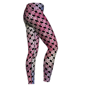 Vente en gros de leggings de yoga fitness 2024 coton personnalisés à la mode 100% pour femmes, impression par sublimation pour la saison d'automne, taille tricotée - Product Image 3