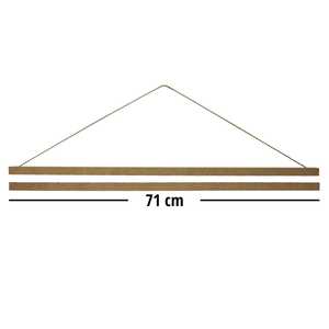 Rail magnétique pour affiches 71 cm, paire, MDF naturel, pour décoration murale dans le salon - Product Image 6