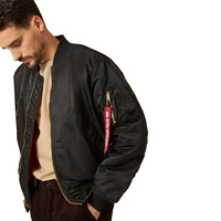Blouson d'aviateur en polyester réversible OEM Blouson d'aviateur d'hiver surdimensionné fabriqué sur mesure pour hommes