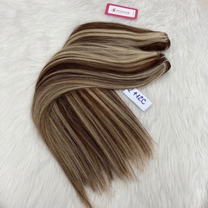 Cheveux Trame Machine Cutible Aligné Remy Vierge Russe Droite Double Trame Produits Capillaires Sans Chimiques - Product Image 2