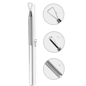 Removedor de Esmalte de Uñas de Acero Inoxidable, Herramienta de Arte de Uñas, Palo Triangular para Empujar y Remover Gel UV, para Manicura y Pedicura - Product Image 2