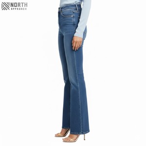 Pantalones vaqueros acampanados de mujer de último estilo, novedad, diseña tu propio artículo fresco, pantalones vaqueros de mujer, pantalones vaqueros de mujer personalizados - Product Image 3