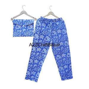 Conjunto de Pijama de Manga Larga con Cordón, Estampado Floral Elegante, 100% Algodón, Suave y Transpirable, Ropa de Dormir de Verano para Mujer - Product Image 3