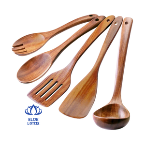 ชุดช้อนไม้ขายดี - อุปกรณ์ทำครัวด้ามยาวสำหรับคน ตัก และอื่นๆ - รับผลิตแบบ OEM - Product Image 1