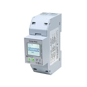 Compteur électrique de puissance Din-rail 1p2w Compteur d'énergie numérique monophasé 220v 80A, compteur d'énergie bidirectionnel avec rs485 MODBUS