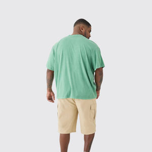 T-shirts de sport pour hommes en polyester/coton léger, unis, graphiques, personnalisés, jersey uni, séchage rapide, respirant pour la salle de sport - Product Image 4