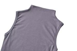 Camisetas sin mangas de cuello alto transpirables para mujer, verano 2024, 100% poliéster, tela de estambre, estilo vintage, casual, sexy y para discoteca - Product Image 5