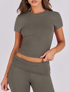 Ensemble de gymnastique deux pièces en gros Vêtements de yoga pour femmes avec logo personnalisé de haute qualité | Ensemble haut court et leggings Active Wear Gym Wear - Product Image 4