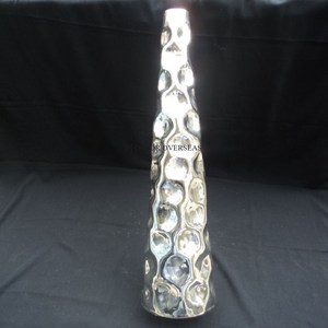 Fourniture directe d'usine de fleurs Designer Look élégant argent brillant poli Top qualité métal fait centre de table Vase à fleurs - Product Image 4