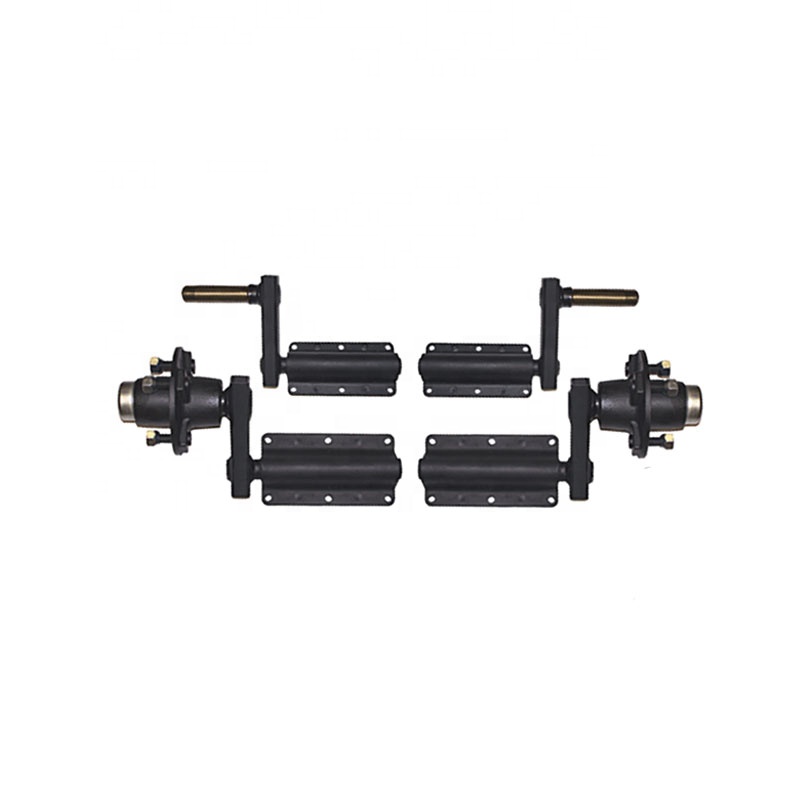 2,000 Lb. Capacity Complete Axle Kit - 4-Bolt Hubs - 65" Hub Face Fits 51 To 57 Wide Trailer Frame
