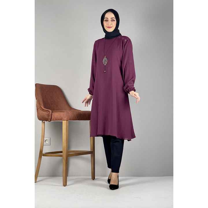 Patterned Tunic Cherry
