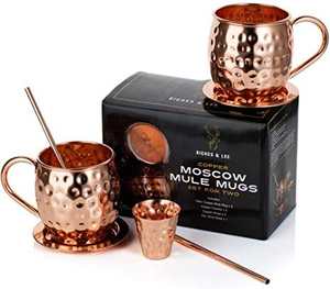Mug Moscow Mule 500 ml en cuivre, design moderne, écologique, avec couvercle martelé et poignée, OEM/ODM, Vedela Naturals – Vente Flash - Product Image 3