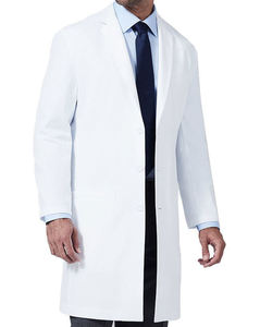 Bata de laboratorio de punto de algodón blanco de diseño personalizado para médicos y enfermeras ropa de hospital médico de alta calidad para hombres - Product Image 3