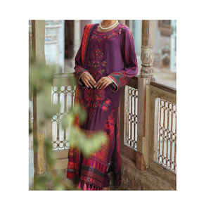 ชุดเดรสผ้าลูกฟูกระบายอากาศคุณภาพดีพิเศษชุดเดรสของผู้หญิงชุดเดรสของผู้หญิง3ชิ้นพร้อมการปักที่สง่างามรอบเอวธรรมชาติราคาต่ำ - Product Image 6