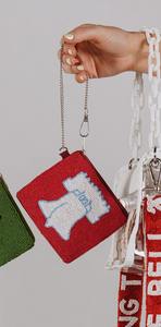 Monederos con Cordón y Cuentas de Diseño Unisex, Bolsa de Mano de Tela Bordada a la Moda, Potli para Damas, para Regalos Promocionales - Product Image 5