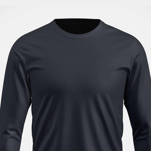 เสื้อยืดแขนยาวสำหรับผู้ชายเสื้อยืดสำหรับยิมแขนยาวผ้าฝ้ายพรีเมียม - Product Image 2
