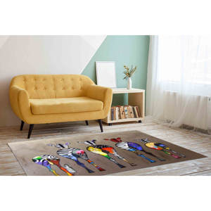 Tapis Zèbre Imprimé en 3D : Art Abstrait Graffiti, Tapis d'Appoint Antidérapant, Tapis en Chenille - Product Image 5