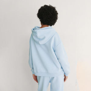 Pull à capuche surdimensionné pour femmes 100% coton personnalisé brodé Slogan Streetwear mode Premium doux polaire sweats à capuche pour femmes - Product Image 3