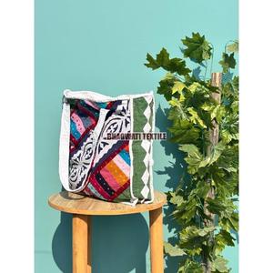 Sac fourre-tout indien Boho fait à la main nouveau imprimé coupe travail femmes marché sac fourre-tout sac écologique durable robuste épicerie - Product Image 4