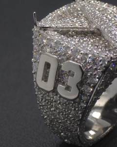 Custom Letter Iced Out VVS Moissanite Diamond 925 Sterling Silver Prong Setting Hip Hop Luxury Statement Party Wear Ring - Product Image 6