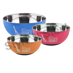 Bol à double paroi Bols de service en acier inoxydable Bol à salade profond polyvalent au prix de gros - Product Image 2