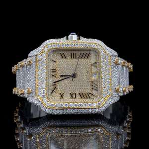 Reloj de Lujo con Diamantes Moissanite VVS de Última Generación para Hombre y Mujer, Reloj Mecánico Dorado de Lujo con Incrustaciones, Estilo Hip-Hop Analógico Mixto - Product Image 5
