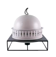 Casserole isolée en acier inoxydable servant une marmite royale de restaurants décor de dîner vaisselle de fête chauffe-aliments marmites tendances