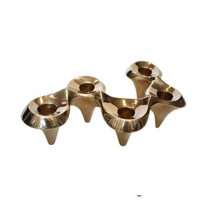 Portavelas de aluminio rústico de estilo antiguo Acabado texturizado único para decoración navideña Interiores tradicionales para el hogar Romántico - Product Image 2