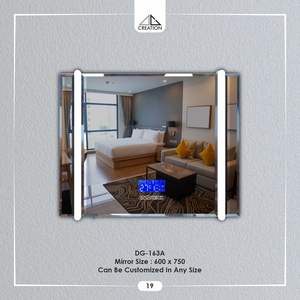 Espejo de Baño Moderno con Iluminación y sin Marco, con Reflejo Nítido para Espacios Interiores Modernos, de la India - Product Image 4