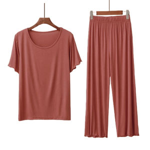 Pijama de algodón personalizado de fabricante, ropa de salón de dos piezas, pijama de algodón para mujer, conjuntos de pijama OEM para mujer - Product Image 4