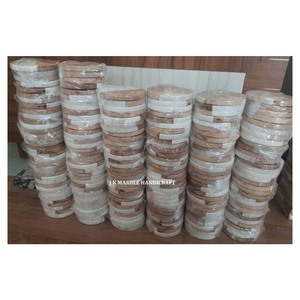 Juego de posavasos de madera hechos a mano de alta calidad, juegos de posavasos de mármol pulido Premium, artesanías de piedra Premium para regalos - Product Image 5