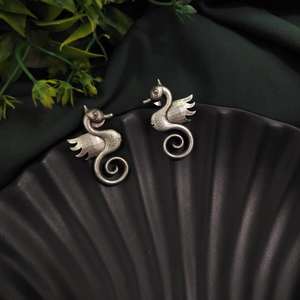 Pendientes de tuerca de caballo de Mar de Plata de alta calidad superventas accesorio de moda geométrico de alta calidad directo del proveedor indio - Product Image 2