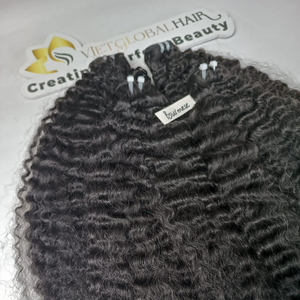 Trama rizada birmana Cabello color natural 100% Cabello humano Crudo vietnamita Virgen Cutícula Cabello alineado - Product Image 1