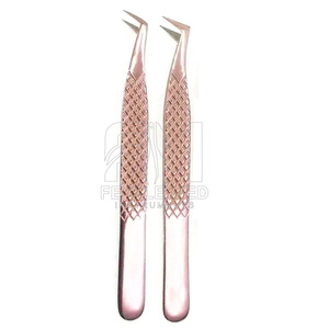 Pinzas Profesionales de Acero Inoxidable para Cejas con Punta de Fibra, Punta Serrada de 10 mm, Antiestáticas, Duraderas, Antimagnéticas, de Precisión para Pestañas - Product Image 2