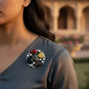 925 <b>Silver</b> Geometric Gemstone <b>Ring</b> for Women Statement Platinum Jewelry with Rhodium Plated Garnet Fine Plain <b>Ring</b> for <b>Men</b> - Product Image 1