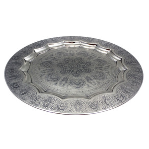 Plato redondo con lavado blanco Utensilios de cocina Platos decorativos Decoración del hogar Interior Hotel suministros restaurantes - Product Image 3