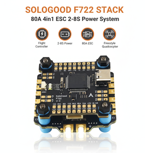 Système d'alimentation Sologood 6S F722 Stack 80A 4-en-1 ESC 2-8S BLHeli_S pour contrôleur de vol de quadricoptère freestyle et pièces de multirotor - Product Image 1