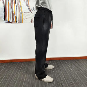 Pantalon évasé décontracté de haute qualité pour hommes Pantalon évasé à taille élastique pour hommes - Product Image 3