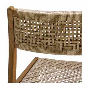 Vente en gros de chaises de salle à manger en rotin avec cadre en bois massif, siège en cordon de papier tissé pour l'extérieur, restaurant, café, villa, parc hôtelier - Product Image 2