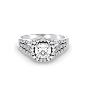 Reyes แหวนแต่งงานเพชรโมอิส1.71กะรัตสำหรับผู้หญิง14K แหวนหมั้นสีขาวล้วน14K ดีไซน์ใหม่ - Product Image 2