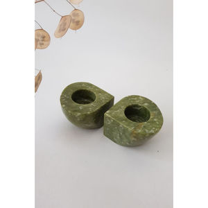 Bougeoir en marbre décoratif pour la maison au design admirable bougeoir en forme de coeur en marbre gris naturel de qualité supérieure - Product Image 5