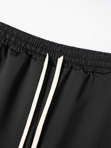 Pantalones cortos de gimnasio de secado rápido estilo High Street para hombre 2 en 1, ropa deportiva de doble capa para correr, patrón sólido para entrenamientos deportivos - Product Image 5