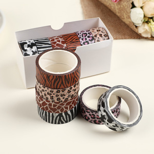 Động vật in sáng tạo DIY trang trí băng dính ngựa vằn <span class=keywords><strong>Leopard</strong></span> Tiger <span class=keywords><strong>Washi</strong></span> Băng bán buôn - Product Image 2