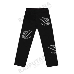 ชุดวอร์มแบบมีซิปสำหรับผู้ชายชุดวอร์มประดับพลอยเทียมแบบกำหนดเองกางเกงวิ่งติดป้ายได้ตามต้องการ - Product Image 4