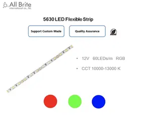 شريط ليد مرن ساطعة يعمل حسب الطلب smd 5630 5730 60led/m RGB Dc12v