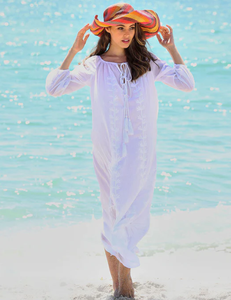 Novedades Mujeres bordadas a mano Mangas completas Casual Hasta el tobillo Ropa de playa 2025 Nueva colección Mangas completas bordadas - Product Image 4