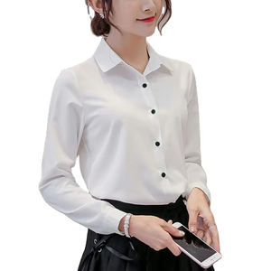 Polos de buena calidad para mujer, camisas casuales de manga larga con cuello vuelto personalizado para mujer, cómodas y transpirables - Product Image 3