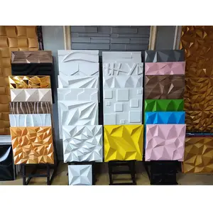 Interior House Decoration Modern Square Luxury Pvc 3d Panel Wall