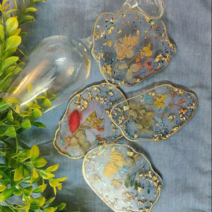 แผ่นรองแก้วเรซิ่นสไตล์โบฮีเมียน เป็นมิตรกับสิ่งแวดล้อม ผิวเรียบ สำหรับชา กาแฟ น้ำผลไม้ เครื่องดื่มเย็น คุณภาพสูง ราคาขายส่ง - Product Image 1